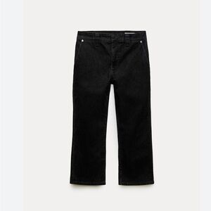 Zara The Slim Capri in Flocked Black Size 4